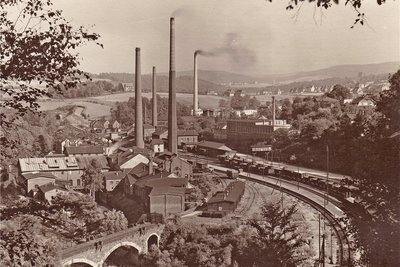 Der Bahnhof Niederschlema um 1930. 