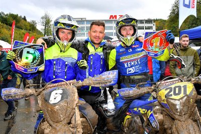 Beim ADAC Sachsen blieb der Mannschaftsmeistertitel. Jubel bei Jeremy Sydow, Marcus Kehr und Luca Fischeder (v. l.). 