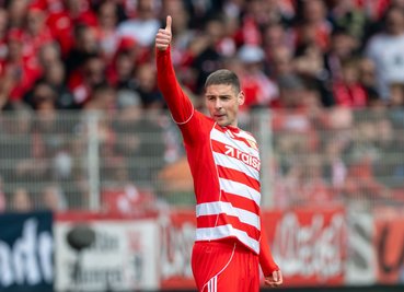 Bejubelte seinen Führungstreffer: Union-Stürmer Andrej Ilic. 