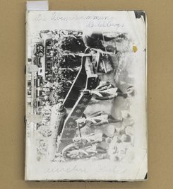  Das Buch "Die Überschwemmung Heidelbergs I" entstand als Kunstwerk 1969. Anselm Kiefer schuf sie aus Papier, Photos, Ölfarbe, Kobaltsikkativ und Graphit. 