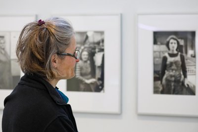 Sandra Rudolph am Sonnabend bei der Kunstbahnhof-Eröffnung in Flöha.