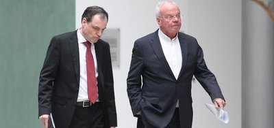 Mussten die Notbremse ziehen: Messechef Martin Buhl-Wagner (li.) und Volker Lange, Präsident des Branchenverbandes VDIK.