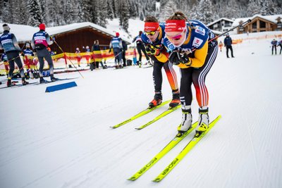 In der vergangenen Weltcup-Saison war Anne Winkler (v.) im Technikteam der deutschen Langläufer dabei – und will das auch in der Olympia-Saison sein.