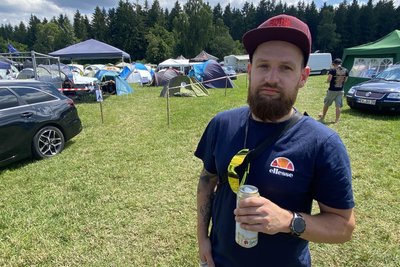 Kevin Grenda aus Marienberg ist zum dritten Mal beim Rock auf dem Berg in Pobershau dabei.