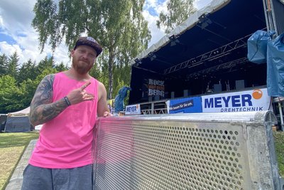 Der Vereinsvorsitzende Martin Kraus von Rock auf dem Berg in Pobershau