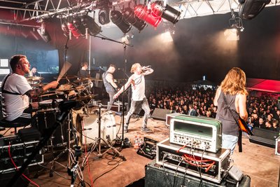 Heimspiel der Band Trynity aus Marienberg. Am Schlagzeug Sebastian Zander.