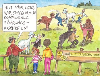Karikaturist Ralf Alex Fichtner versucht es mit Ertüchtigung.
