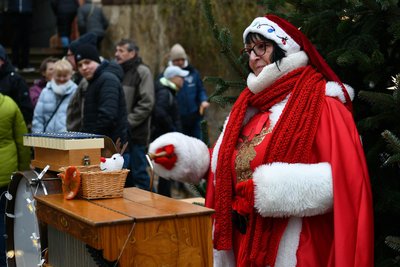 Leier Rike sorgte mit ihrer Drehorgel für weihnachtliche Klänge.
