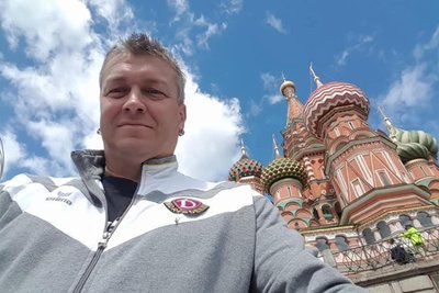 Ein Selfie in Moskau 2018.