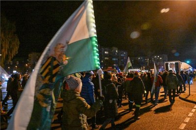 Dieselben Akteure, immer neue Themen: Wöchentlicher Montagsprotest in der Chemnitzer Innenstadt. 