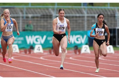 Pauline Winkler (M.) erfuhr erst am Mittwoch, dass sie ein Startrecht für die Deutsche Meisterschaft erhält, da sich einige Athletinnen kurzfristig abgemeldet hatten. Sie startet am Samstag über die 100 m.