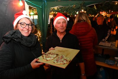 Bei Anett und Peter Finke von Uhlmann & Finke gab es Flammkuchen.