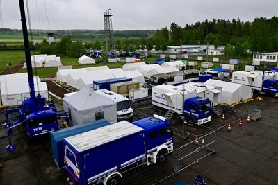 Ein solches Zeltlager wird für rund 500 Menschen ausgelegt.