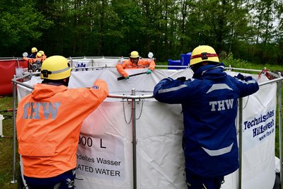 Auch die Trinkwasseraufbereitung spielte eine wichtige Rolle bei der Übung.