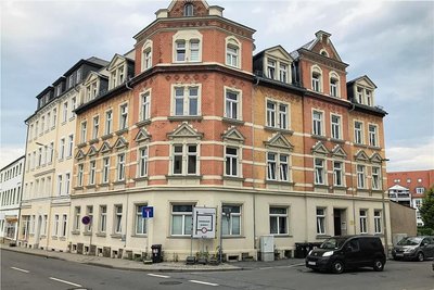 Noch recht unscheinbar: Die Firma enadyne hat ihren Sitz an der Turmhofstraße 1 in Freiberg.