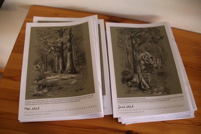 Ein Druck der Baumzeichnungen von Kathi Schmidt-Stagge erscheint monatlich auf dem Amts- und Mitteilungsblatt von Niederwiesa.