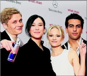 Matthias Schweighöfer, Sibel Kekilli, Mavie Hörbiger und Elyas M'Barek (v.l.) sind auf Promo-Tour. 