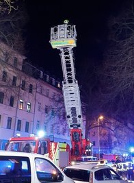 Rettungskräfte Samstagnacht in Hilbersdorf. 