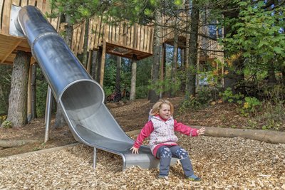 Auf Platz 1 unter den Stationen wählen die Kinder ganz klar die neue Tunnelrutsche.