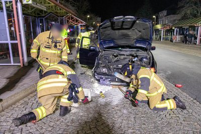 Das Auto wurde bei dem Unfall in Stollberg schwer beschädigt.