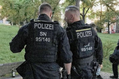 Kontrolle im Lutherpark. 