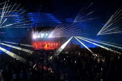 Die Waldbühne verwandelte sich in eine riesige Open-Air-Disco Foto:
