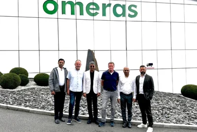 Die Investoren aus Indien zu Besuch in Lauter: Pascoal Dantas, Andreas Huhn, Himanshu Patel, Sven Huhn, Amit Kalra und Oliver Knauf (v. l.) gehen nun gemeinsame Wege.