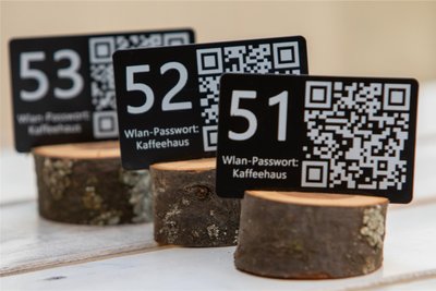 Via QR-Code lässt sich im Kaffeehaus Müller die Speise scannen und darüber auch bestellen.