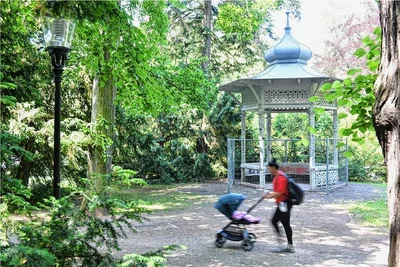 Der Pavillon im Albertpark in Freiberg ist gesperrt.
