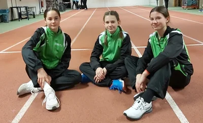 Starkes Trio: Annika Mai, Clea Lorenz und Johanna Grämer vom Freiberger PSV überzeugten am Samstag beim Sportfest des Dresdner SC. 