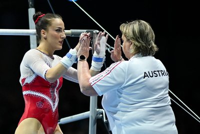 Im Mai erlebte Gabriele Frehse als Trainerin der Österreicherinnen die EM in Leipzig mit, wo es Selina Kickinger ins Mehrkampffinale schaffte.