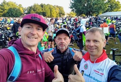 Der Optimismus vor dem Start war bei Mike Kändler, Steffen Lenk und Steven Beninca (von links nach rechts) nicht unbegründet.