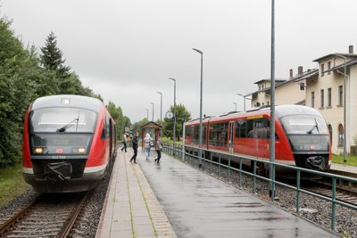Nach Olbernhau rollten die Züge am Montag normal. 