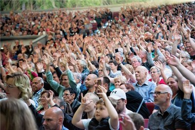Das Publikum ging 90 Minuten lang voll mit.