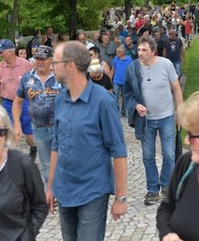 Montagsspaziergang in der Freiberger Innenstadt. 