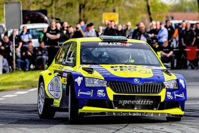 Nach dritten Plätze bei der Rallye Erzgebirge und bei der Rallye Sulingen (Foto) liegen Philip Geipel/Katrin Becker auch in der Gesamtwertung der Deutschen Meisterschaft aktuell auf Platz 3. 