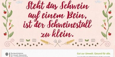 Eine der elf "neuen Bauernregeln". Nun ist schon wieder Schluss mit der witzig-polemischen Kampagne.
