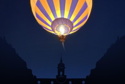 So ähnlich wird es aussehen, wenn der Heißluftballon über Schloss Lichtenwalde aufsteigt.