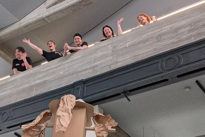 Das Team vom Polyglot-Theater in der Hartmannfabrik.
