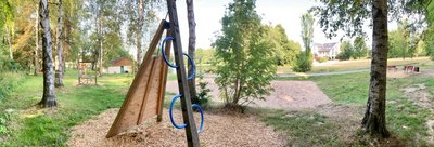 Ein großes Plus am Naturbad in Grünhain: Für Kinder gibt es moderne Spielgeräte, die sich bestens in Schuss präsentieren. 