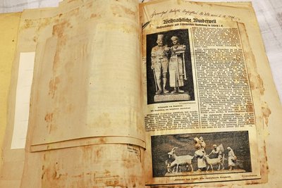 Alte Zeitungsberichte zu den Lößnitzer Schnitzern, gerade erst wiederentdeckt im Archiv des Vereins.