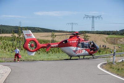 Ein Rettungshubschrauber war im Einsatz