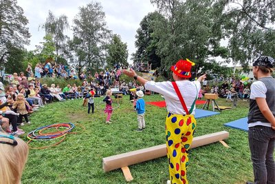 Das Zirkusfest in der Kita „Spielhaus Groß und Klein“ war der Höhepunkt des Festjahres zum 50-jährigen Bestehen.