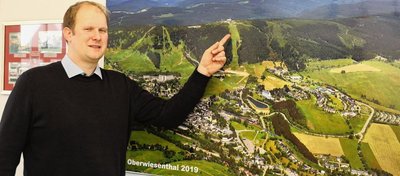 Jens Benedict, Bürgermeister von Oberwiesenthal, hat Vorstellungen, wie sich die Stadt weiterentwickeln kann.