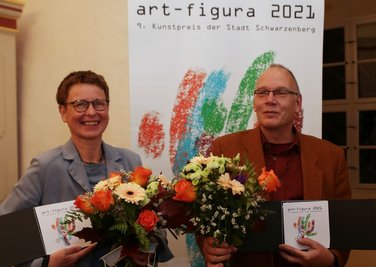 Bettina Steinborn und Kai Wolf konnten ihren Preis persönlich entgegen nehmen. 