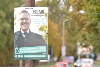 Steve Ittershagen ist von der CDU als Kandidat zur Wahl eines neuen Oberbürgermeisters der Stadt Freiberg aufgestellt worden.