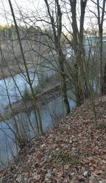 Ein Bild vom gestrigen Montag: Freiberger Mulde (oben) und Mühlgraben (unten) sind gut gefüllt. 