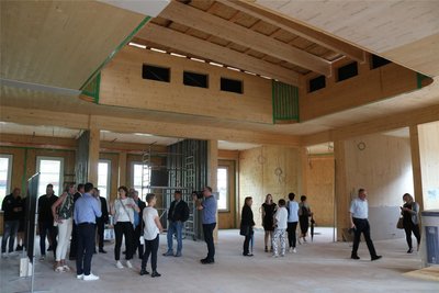 Blick ins künftig Foyer, im Hintergrund die Beratungsräume.
