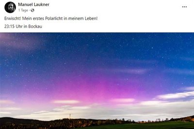 Der Facebook-Nutzer Manuel Laukner hat sicherlich nicht nur ein Smartphone genutzt. Der Nachthimmel auf seinem Foto scheint taghell.