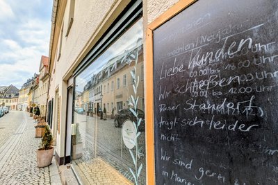Seit Anfang 2024 geschlossen: der Frassgusch-Laden auf der Zschopauer Ludwig-Würkert-Straße.